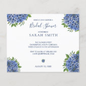 ブルーアジサイのブライダルシャワー招待 (正面)