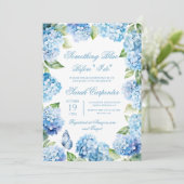 ブルーアジサイのブライダルシャワー招待 招待状 (スタンド正面)