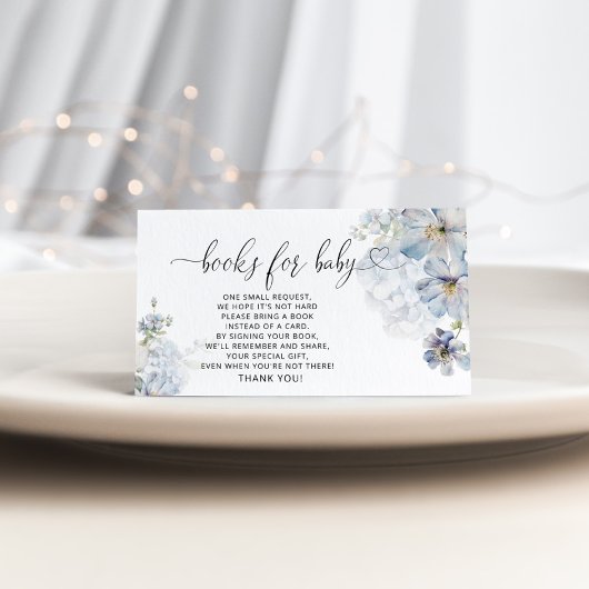 ブルーアジサイの本ベビーチケット エンクロージャーカード