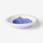 ブルーアジサイの植物画デザインの紙皿 ペーパーボウル (傾斜あり)