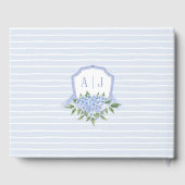ブルーアジサイの水彩花ウェディング ゲストブック (裏面)