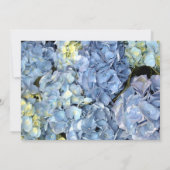 ブルーアジサイの結婚発表 案内状 (裏面)