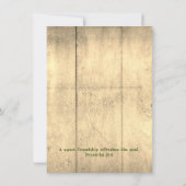 ブルーアジサイの花ありがとう聖なる書物、 経典 サンキューカード (裏面)