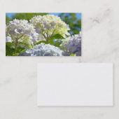 ブルーアジサイの花のカスタムビジネスカード 名刺 (正面/裏面)
