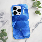 ブルーアジサイカスタム花 iPhone 16ケース