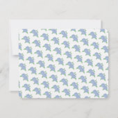 ブルーアジサイクラシックアコーストパーソナライズされた ノートカード (裏面)