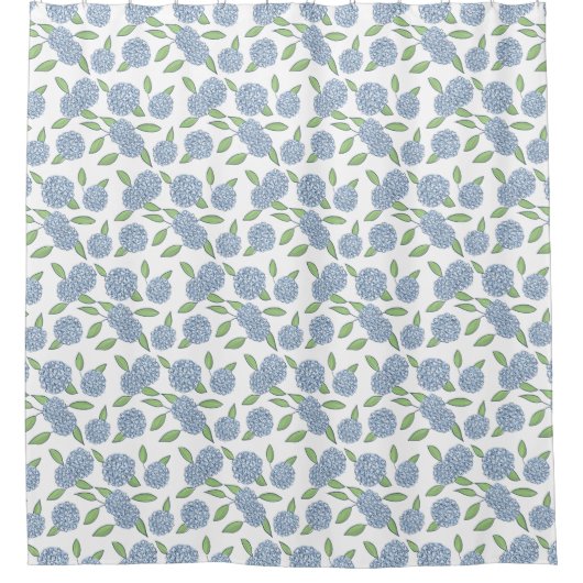 ブルーアジサイクラシックズ州沿岸ニューイングランド シャワーカーテン (正面)