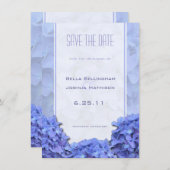 ブルーアジサイセーブ・ザ・デート案内 招待状 (正面/裏面)
