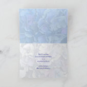 ブルーアジサイハッピーバースデー カード (内部)