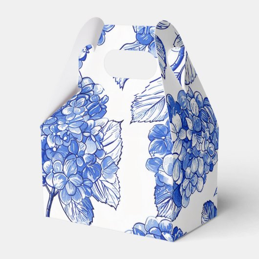 ブルーアジサイパーソナライズされたズコレクションお願いボックス フェイバーボックス (裏面サイド)