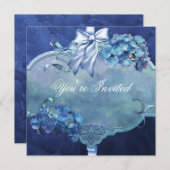 ブルーアジサイパーティー 招待状 (正面/裏面)