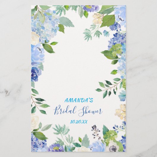 ブルーアジサイフローラアドバイスとウィッシュズカード (裏面)