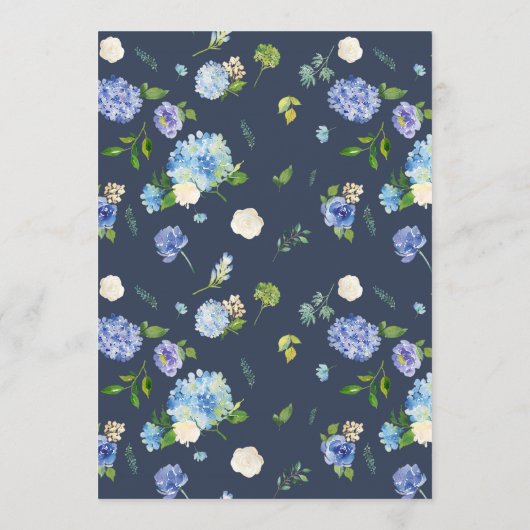 ブルーアジサイフローラアドバイスとベビーへの願い アドバイスカード (裏面)