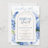 ブルーアジサイフローラアーチブライダルシャワー 招待状 (正面)