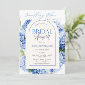 ブルーアジサイフローラアーチブライダルシャワー 招待状 (スタンド正面)