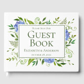 ブルーアジサイフローラウォーター結婚カラー ゲストブック (正面)