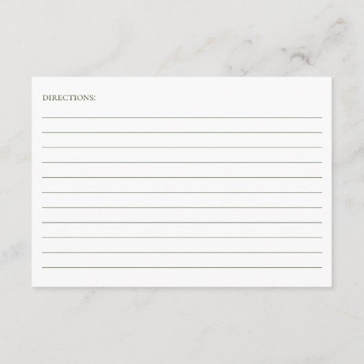 ブルーアジサイフローラウォーター色レシピカード エンクロージャーカード (裏面)