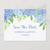 ブルーアジサイフローラグリーンリザーブザデイト 案内ポストカード (正面)