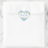 ブルーアジサイフローラグリーンリーウォーター結婚カラー ハートシール (バッグ)