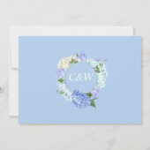 ブルーアジサイフローラグリーンリー婚約パーティ 招待状 (裏面)