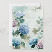 ブルーアジサイフローラサークルバースデーパーティー招待状 招待状 (裏面)