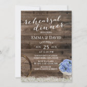 ブルーアジサイフローラジャールリハ素朴ーサルディナー 招待状 (正面)