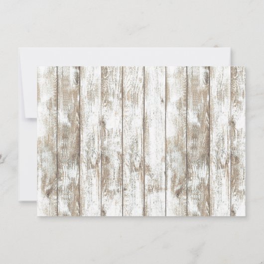 ブルーアジサイフローラジャー素朴ブライダルシャワー 招待状 (裏面)