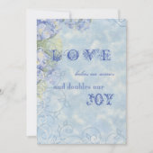 ブルーアジサイフローラスワーズ – 結婚式招待状 招待状 (正面)