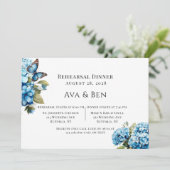 ブルーアジサイフローラバタフライリハーサルディナー 招待状 (スタンド正面)