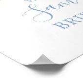 ブルーアジサイフローラブライダルシャワーウェルカムポスター ポスター (角)