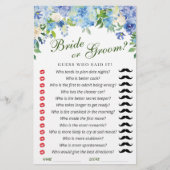 ブルーアジサイフローラブライダルシャワーゲーム (正面)