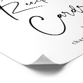 ブルーアジサイフローラブライダルシャワーレシピカード ポスター (角)