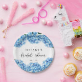 ブルーアジサイフローラブライダルシャワー ペーパープレート (パーティー)