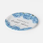 ブルーアジサイフローラブライダルシャワー ペーパープレート (アングル)