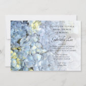 ブルーアジサイフローラブライダルシャワー 招待状 (正面)