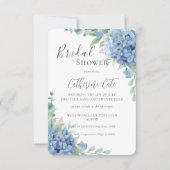 ブルーアジサイフローラブライダルシャワー 招待状 (正面)
