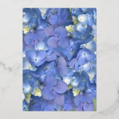 ブルーアジサイフローラブライダルシャワー 箔招待状 (裏面)