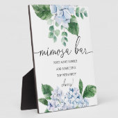 ブルーアジサイフローラミモサバーサイン フォトプラーク (側面)