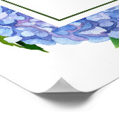 ブルーアジサイフローラリハーサルディナーサイン ポスター (角)