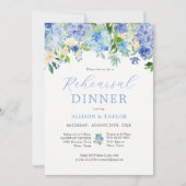 ブルーアジサイフローラリハーサルディナー 招待状 (正面)