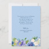 ブルーアジサイフローラリース写真ありがとう サンキューカード (裏面)