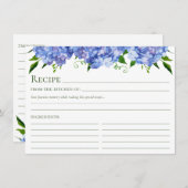 ブルーアジサイフローラレシピ エンクロージャーカード (正面/裏面)