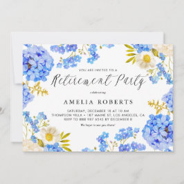 ブルーアジサイフローラ冬季退職パーティー 招待状