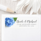 ブルーアジサイフローラ差出人住所 ラベル (インサイチュ)