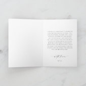 ブルーアジサイフローラ彼女の結婚誓いのカード カード (内部)