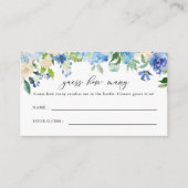 ブルーアジサイフローラ数を推測 エンクロージャーカード (正面)