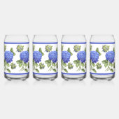 ブルーアジサイフローラ植物芸術 ガラス缶 (裏面)