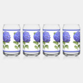 ブルーアジサイフローラ植物芸術 ガラス缶 (裏面)