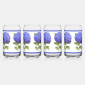 ブルーアジサイフローラ植物芸術 ガラス缶 (左)