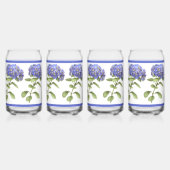 ブルーアジサイフローラ植物芸術 ガラス缶 (裏面)